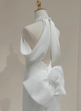 Elegant Wedding Dress Halter Bowknot Mermaid Wedding Dress HZ0319