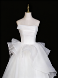 Beauty Wedding Dress Strapless Pleated Ruffle Wedding Dress HZ0319