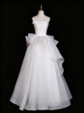 Beauty Wedding Dress Strapless Pleated Ruffle Wedding Dress HZ0319