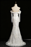 Pretty Wedding Dress Strapless Long Sleeve Mermaid Wedding Dress HZ0319