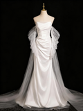 Popular Wedding Dress Strapless Tulle Mermaid Wedding Dress HZ0319