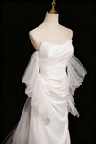 Popular Wedding Dress Strapless Tulle Mermaid Wedding Dress HZ0319