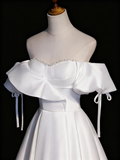 Elegant Wedding Dress Off Shoulder Ruffle Wedding Dress HZ0319