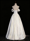 Charming Wedding Dress Off Shoulder Pleated Wedding Dress HZ0319