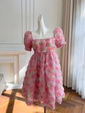 Cute Homecoming Dress A Line Square Neck Short Prom Dress Cocktail Dress Birthday Party Outfits HZ0319