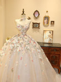 Stunning Prom Dress Sweetheart Floral Ball Gown Evening Dress Quinceanera Dress HZ0319