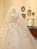 Stunning Prom Dress Sweetheart Floral Ball Gown Evening Dress Quinceanera Dress HZ0319