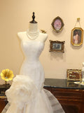 Stunning Wedding Dress Strapless Pleated Mermaid Wedding Dress HZ0319