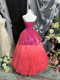 Sweet Prom Dress Spaghetti Straps Tulle Ball Gown Evening Dress Sweet 16 Dress HZ0319