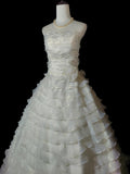 Retro Wedding Dress Strapless Tiered Wedding Dress HZ0319