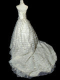 Retro Wedding Dress Strapless Tiered Wedding Dress HZ0319