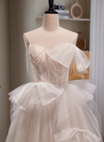 New Arrival Wedding Dress Spaghetti Straps Tulle Wedding Dress HZ0319