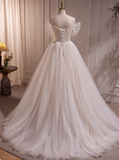 New Arrival Wedding Dress Off Shoulder Tulle Wedding Dress HZ0319