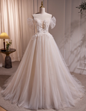 New Arrival Wedding Dress Off Shoulder Tulle Wedding Dress HZ0319