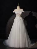 New Arrival Wedding Dress Off Shoulder Flower Tulle Wedding Dress HZ0319