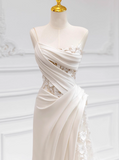 Elegant Wedding Dress One Shoulder Pleated Tulle Wedding Dress HZ0319