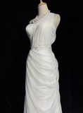 Elegant Wedding Dress One Shoulder Pleated Wedding Dress HZ0319