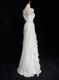 Elegant Wedding Dress One Shoulder Pleated Wedding Dress HZ0319