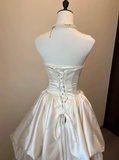 Charming Wedding Dress Strapless Pleated Tulle Wedding Dress HZ0319