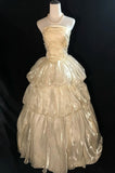 Vintage Wedding Dress Strapless Pleated Wedding Dress HZ0319