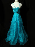 New Arrival Prom Dress A Line Spaghetti Straps Tulle Birthday Party Dress Evening Dress HZ0319