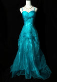 New Arrival Prom Dress A Line Spaghetti Straps Tulle Birthday Party Dress Evening Dress HZ0319