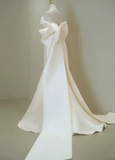 Beauty Wedding Dress Strapless Bowknot Mermaid Wedding Dress HZ0319