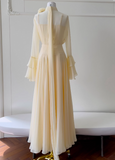 Elegant Prom Dress High Collar Pleated Evening Dress Gala Dress HZ0319