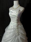 Retro Wedding Dress Spaghetti Straps Tulle Flower Wedding Dress HZ0319