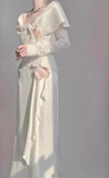 New Arrival Wedding Dress Off Shoulder Lace Pleated Wedding Dress HZ0319