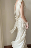 New Arrival Wedding Dress Straps Pleated Wedding Dress HZ0319
