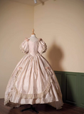 Vintage Wedding Dress V-neck Pleated Lace Wedding Dress HZ0319
