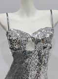 Shiny Homecoming Dress Spaghetti Straps Sequins Short Prom Dress Birthday Party Dress Cocktail Dress HZ0319