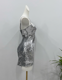 Shiny Homecoming Dress Spaghetti Straps Sequins Short Prom Dress Birthday Party Dress Cocktail Dress HZ0319