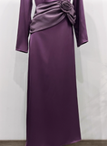 Elegant Prom Dress Crew Neck Pleated Evening Dress Gala Dress HZ0319