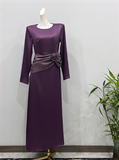 Elegant Prom Dress Crew Neck Pleated Evening Dress Gala Dress HZ0319