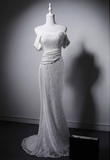 Popular Wedding Dress Off Shoulder Pleated Lace Wedding Dress HZ0319
