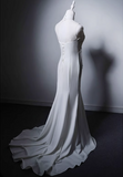 Minimalist Wedding Dress High Collar Mermaid Wedding Dress HZ0319