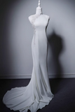 Minimalist Wedding Dress High Collar Mermaid Wedding Dress HZ0319