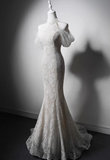 Elegant Wedding Dress Off Shoulder Backless Lace Mermaid Wedding Dress HZ0319