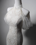 Elegant Wedding Dress Off Shoulder Backless Lace Mermaid Wedding Dress HZ0319