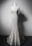 Elegant Wedding Dress Off Shoulder Backless Lace Mermaid Wedding Dress HZ0319