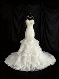 Popular Wedding Dress Sweetheart Pleated Ruffle Mermaid Wedding Dress HZ0319