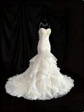 Popular Wedding Dress Sweetheart Pleated Ruffle Mermaid Wedding Dress HZ0319