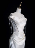 New Arrival Wedding Dress Off Shoulder Pleated Mermaid Wedding Dress HZ0319