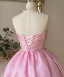 Stunning Homecoming Dress Pink Sweetheart Pleated Short Prom Dress 18th Outfits Birthday Party Dress HZ0319