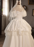 Charming Wedding Dress Spaghetti Straps Lace Wedding Dress HZ0319