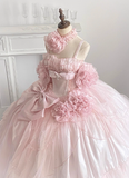 Sweet Prom Dress Spaghetti Straps Tulle Pleated Ball Gown Evening Dress Quinceanera Dress HZ0319