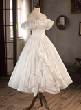 Newest Wedding Dress Spaghetti Straps Pleated Ruffle Wedding Dress HZ0319