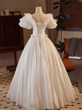 Stunning Wedding Dress V-neck Tulle Pleated Wedding Dress HZ0319